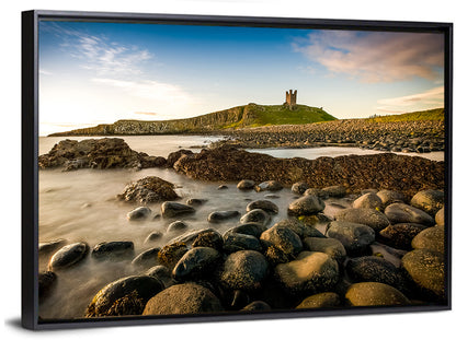 Dunstanburgh Castle at Golden Hour Wall Art