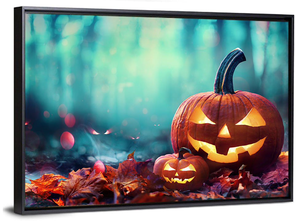 Jack-o'-lanterns at Teal Twilight Wall Art