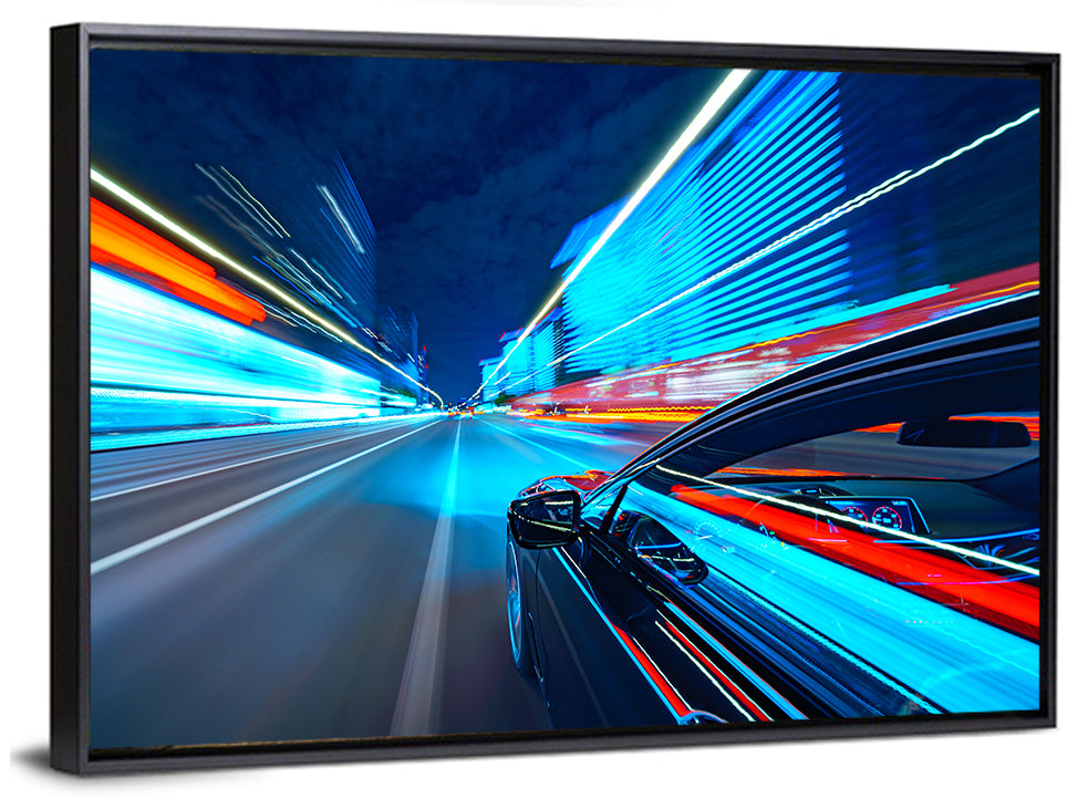 Light Trails Speed Car Wall Art