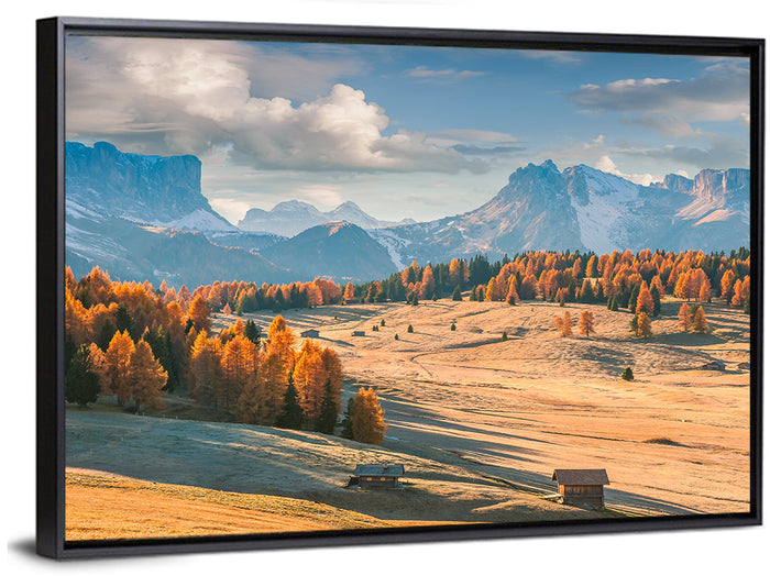 Autumn in the Dolomites Wall Art as a framed canvas