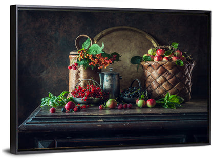 Vintage Currants Still Life Wall Art
