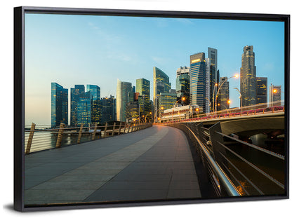 Singapore Business District Skyline Wall Art