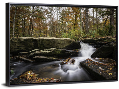Cheaha Falls Autumn Waterfall Wall Art