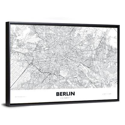 Berlin Street Network Map Wall Art