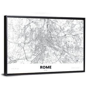 Rome City Map Wall Art