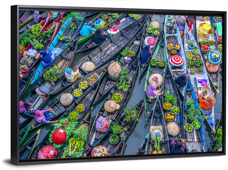 Birds-eye Floating Market Wall Art