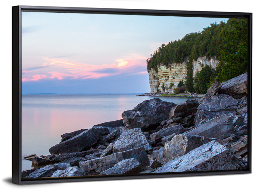 Lake Michigan Sunset Cliffs Wall Art