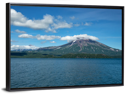 Ilyinsky Volcano Over Kuril Lake Wall Art