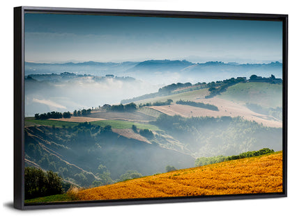 Morning Mist Over Tuscany Wall Art