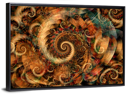 Golden Spiral Fractal Wall Art
