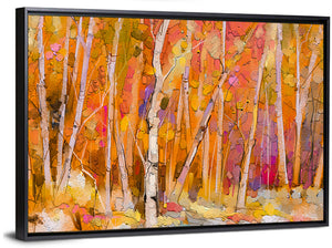 Forest Trees Painting Wall Art