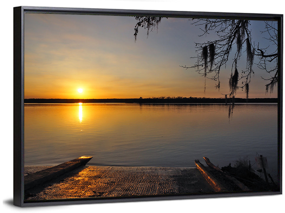 Lake Conroe Sunset Reflection Wall Art