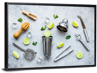 Mojito Bar Utensils Wall Art
