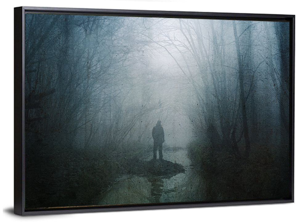 Foggy Forest Pathway Wall Art