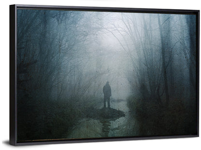 Foggy Forest Pathway Wall Art