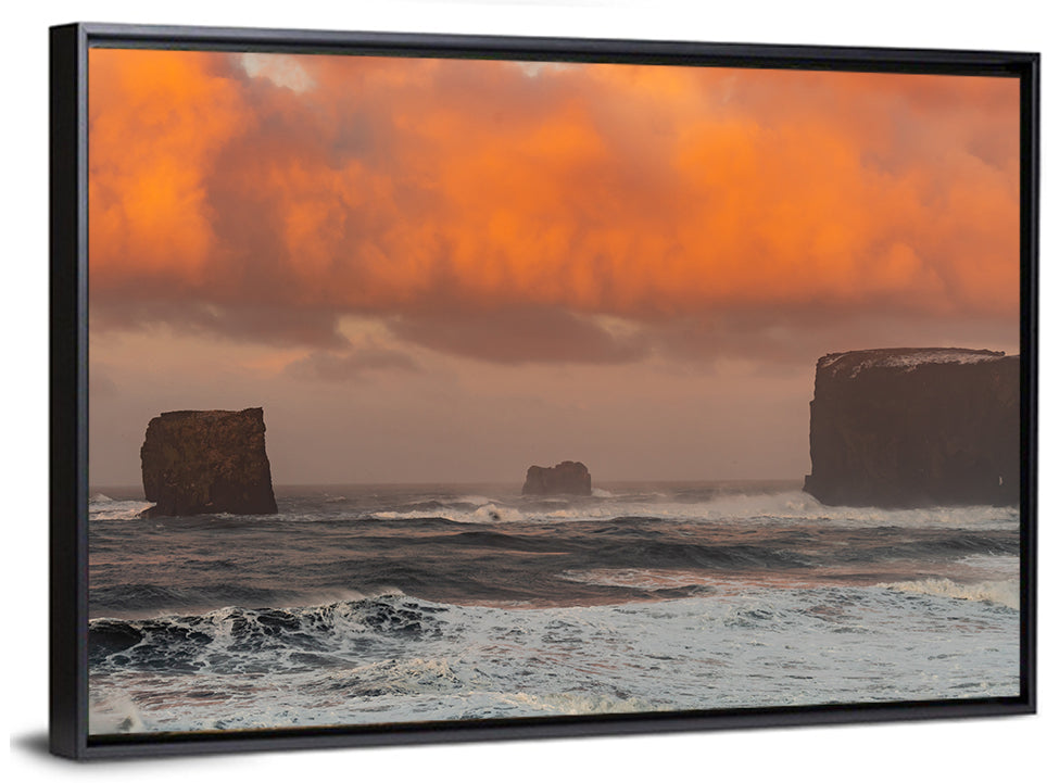 Dyrholaey Sunrise Seascape Wall Art