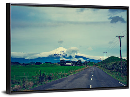 Empty Road to Mount Taranaki Wall Art