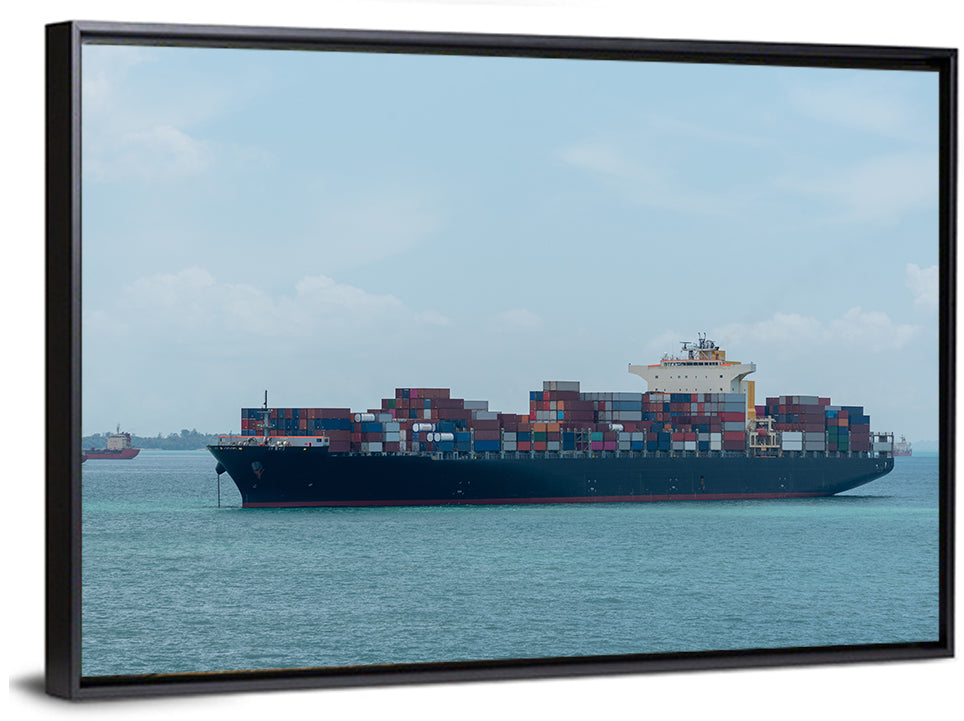 Harbor Container Ship at Sea Wall Art