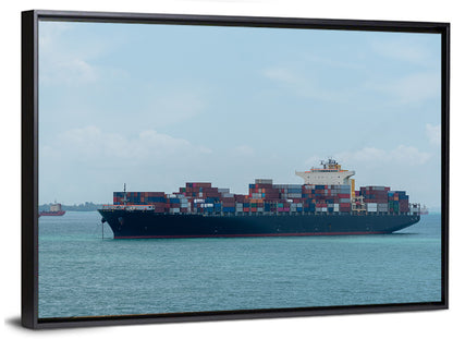 Harbor Container Ship at Sea Wall Art
