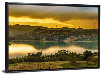 Andalucia Wind Farm at Golden Hour Wall Art