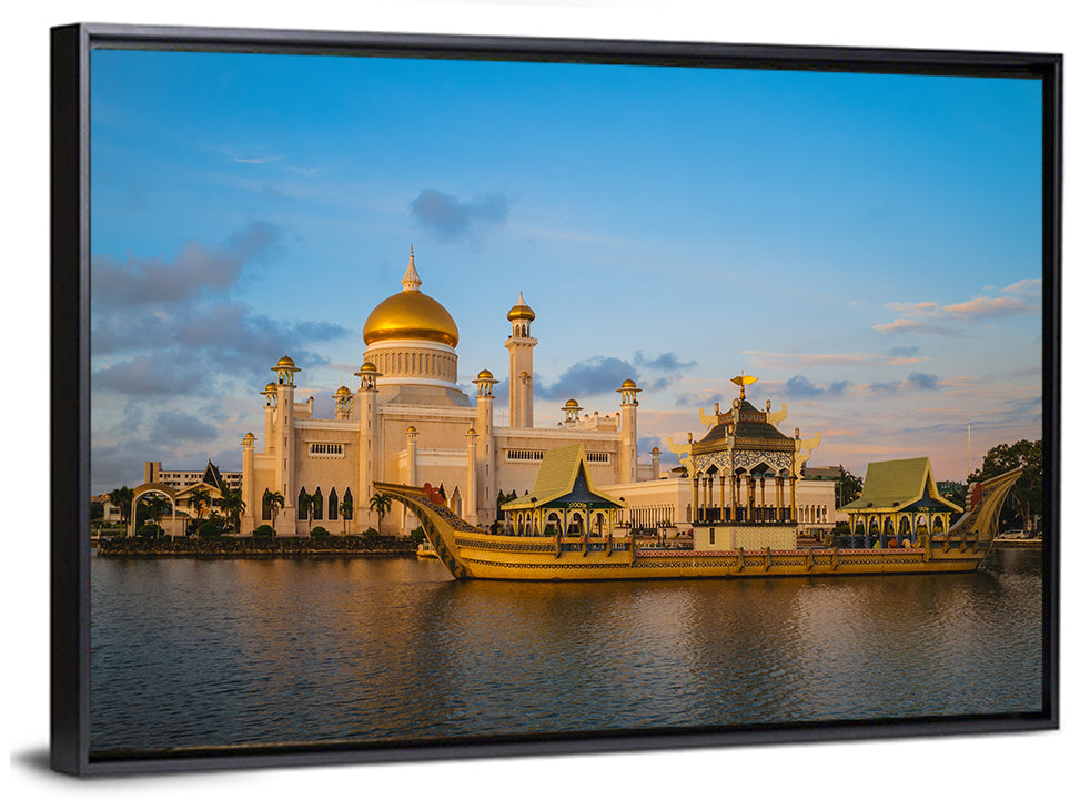 Sultan Omar Ali Saifuddien Mosque at Golden Hour Wall Art