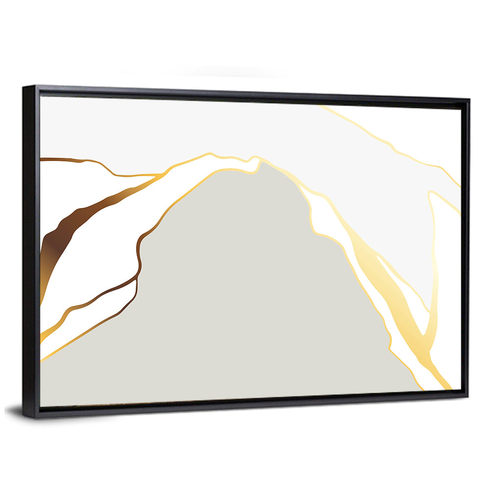 Golden Peak Abstract Wall Art