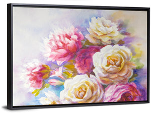 Peonies Bouquet Wall Art