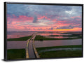 Mobile Bay Causeway at Dusk Wall Art