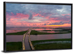 Mobile Bay Causeway at Dusk Wall Art