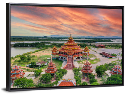 Wat Petch Suwan Temple at Sunset Wall Art