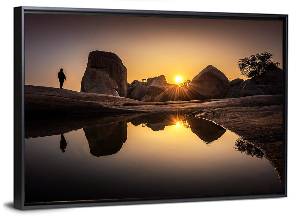 Hemakuta Hill Sunrise Temples Wall Art