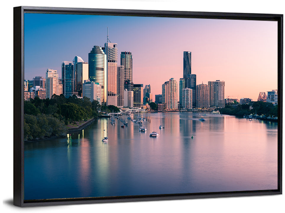 Brisbane River Skyline at Dusk Wall Art