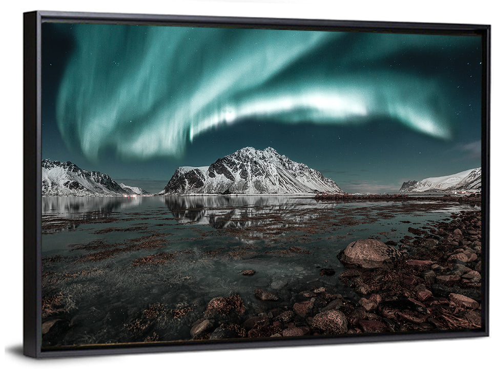 Lofoten Aurora Reflection Wall Art