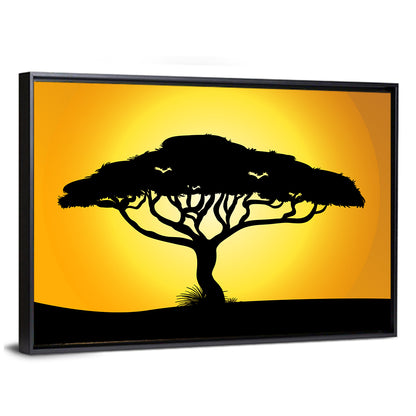 Tree at Sunset Wall Art