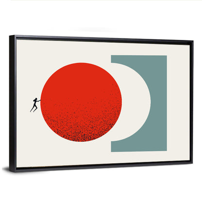 Accomplishment Concept with Red Circle Wall Art