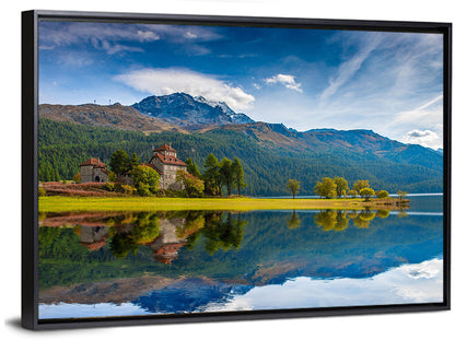 Lake Silvaplana with Crap Da Sass Wall Art