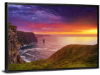 Cliffs of Moher Sea Stack at Sunset Wall Art