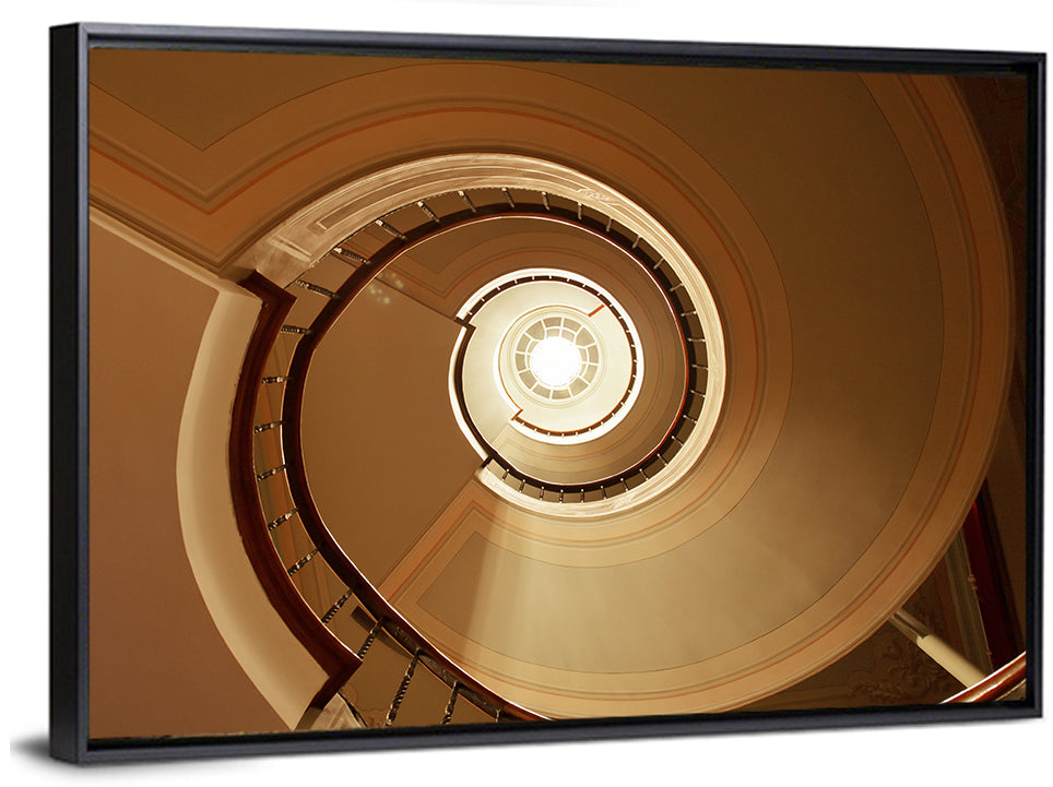 Worms-eye Spiral Staircase Wall Art