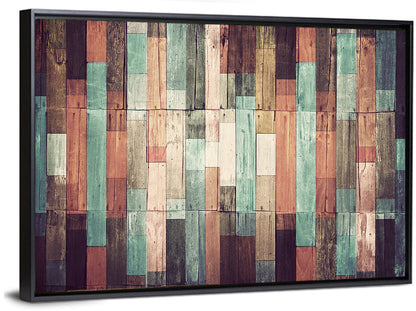 Sound Waves Wood Planks Wall Art