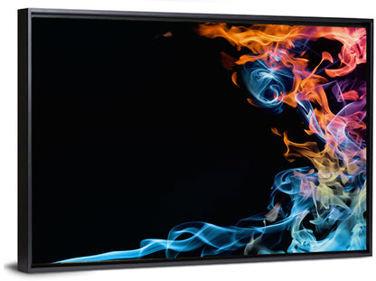 Glowing Flame Abstract Wall Art