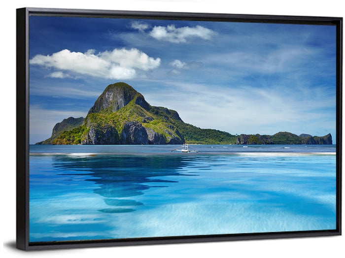 Cadlao Island Wall Art as a framed canvas