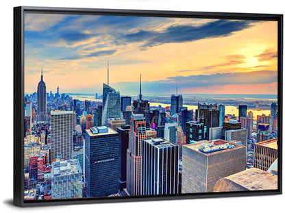 Midtown Manhattan Skyline at Dusk Wall Art