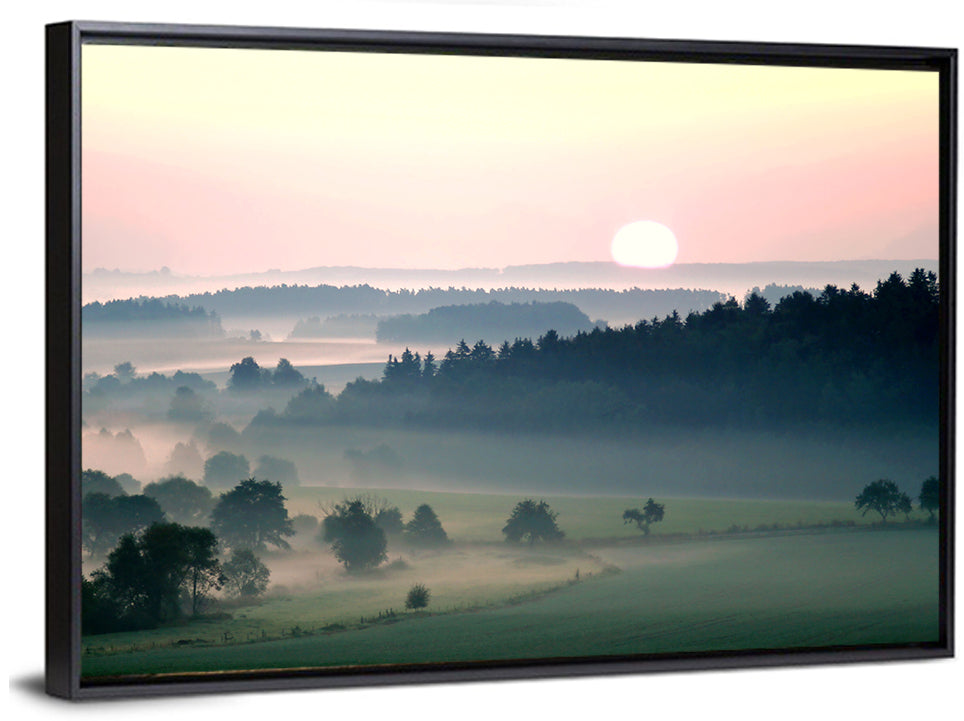 Czech Morning Fog Landscape Wall Art