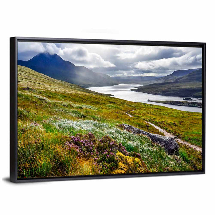 Inverpolly Lake Wall Art as a framed canvas