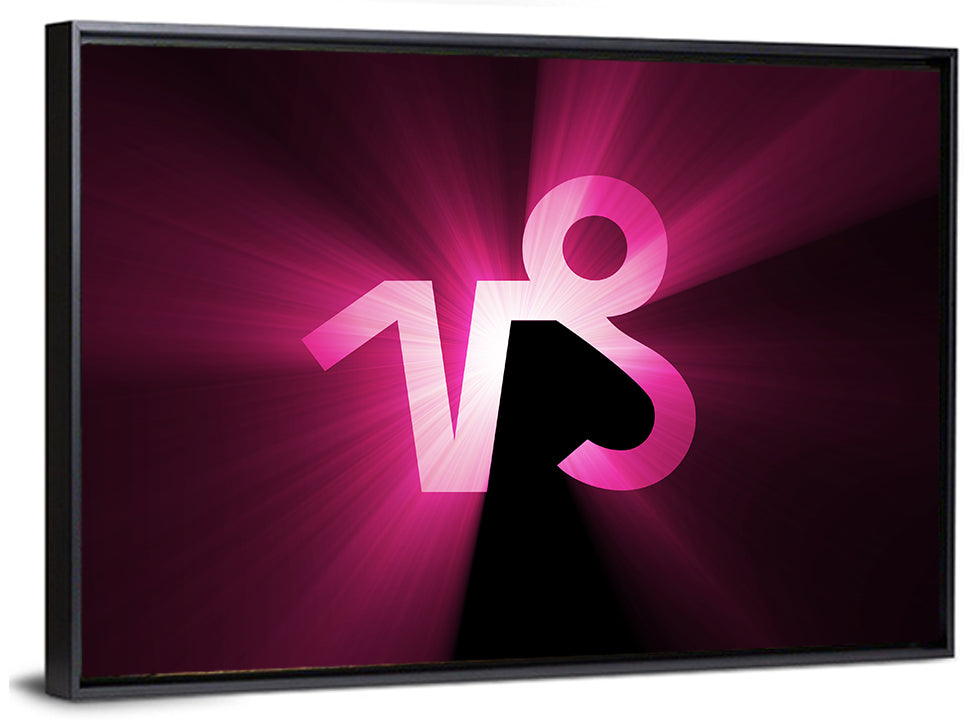Glowing Capricorn Symbol Wall Art