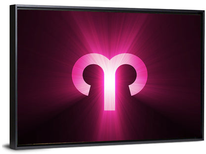 Radiant Aries Zodiac Emblem Wall Art