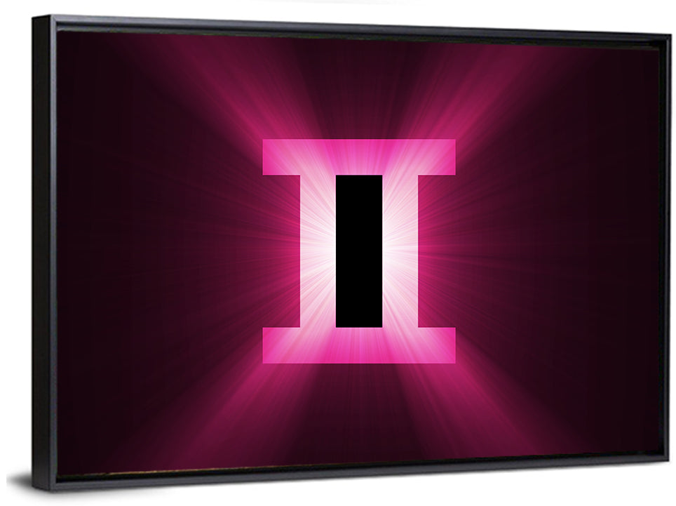 Radiant Gemini Symbol Wall Art
