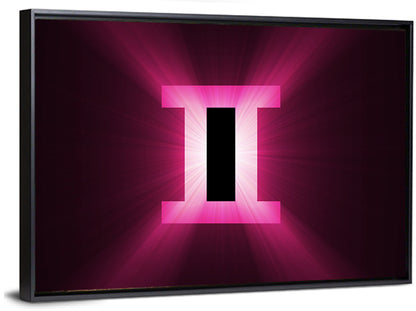 Radiant Gemini Symbol Wall Art