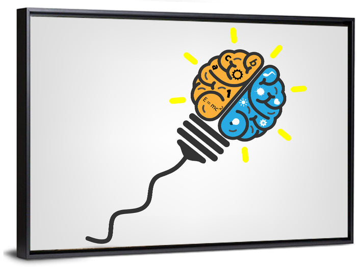 Think Out of the Box Wall Art as a framed canvas