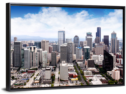 Aerial Seattle Skyline Cityscape Wall Art